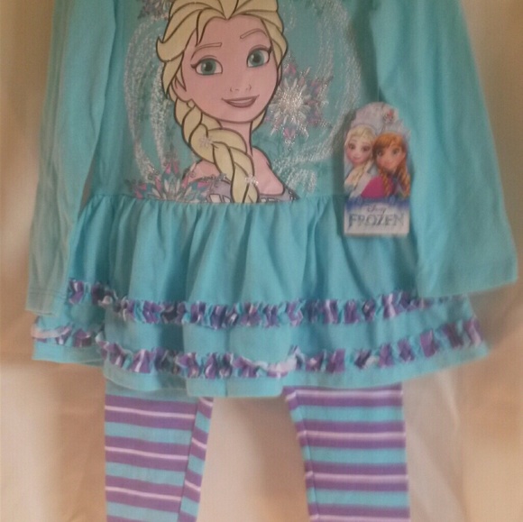 New Disney Frozen 2T Shirt/Leggings OutFit - Picture 7 of 8